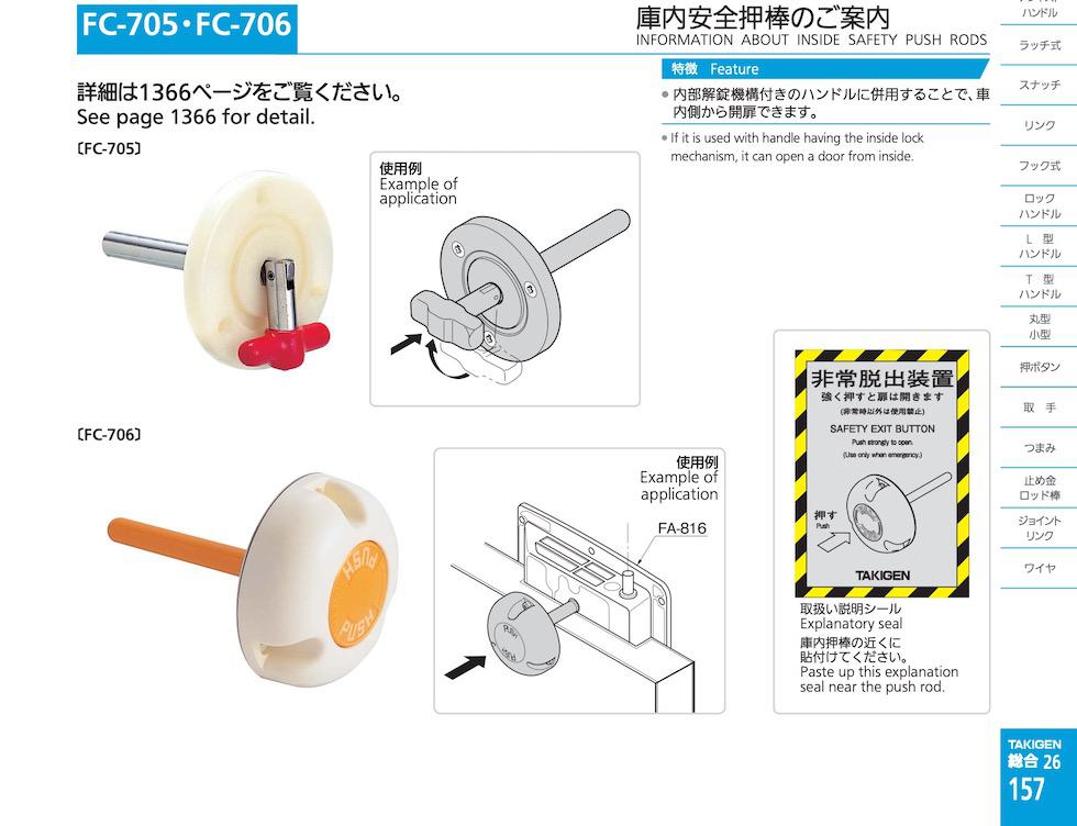 FC-705 INFORMATION ABOUT INSIDE SAFETY PUSH RODS catalogue manual