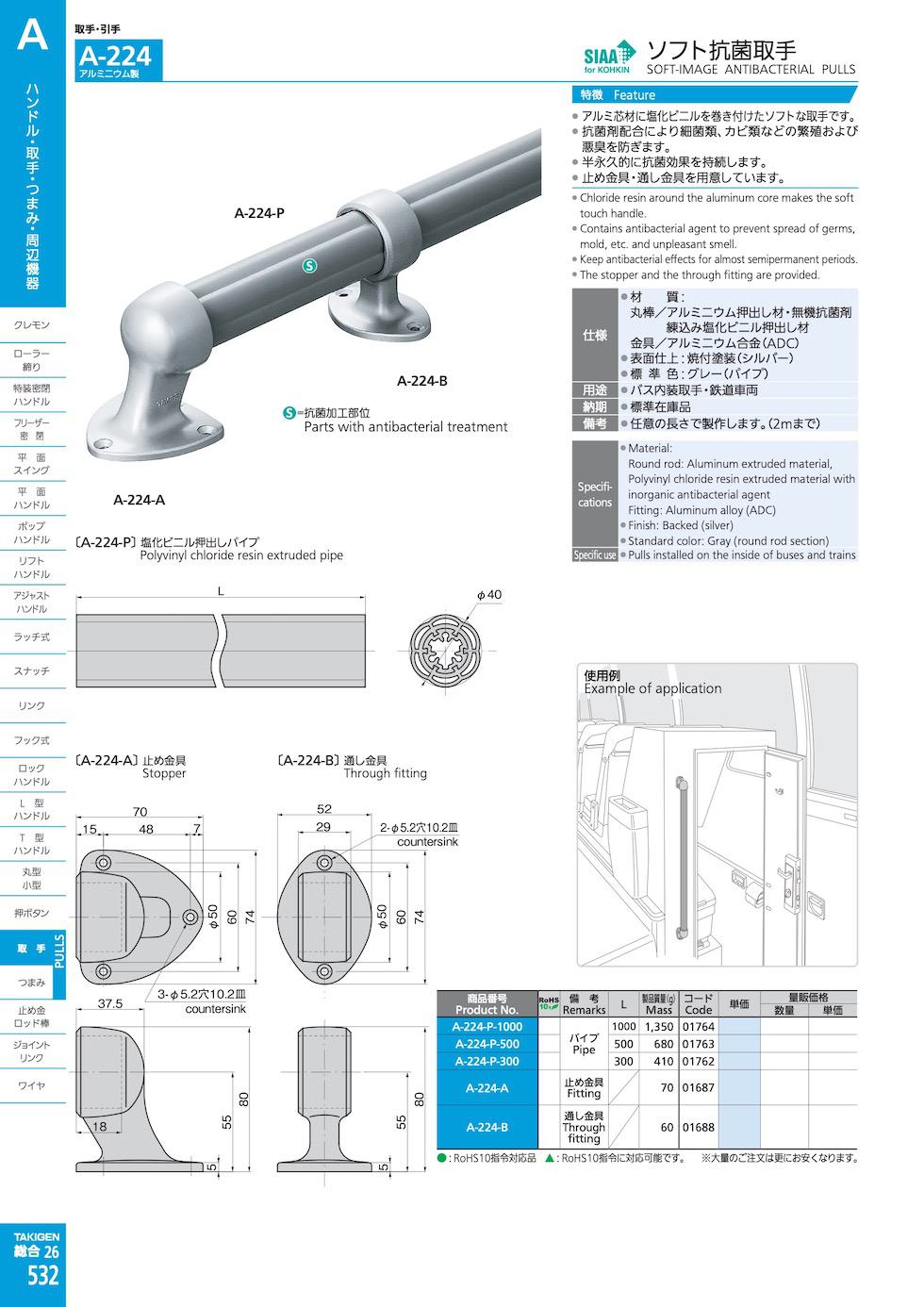 A-224 SOFT-IMAGE ANTIBACTERIAL PULLS catalogue manual