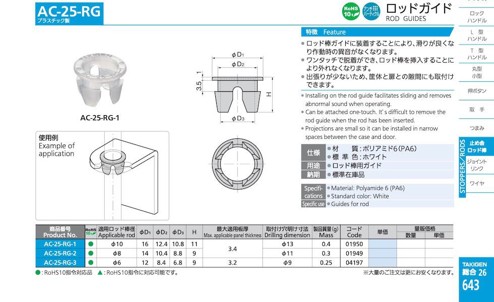 AC-25-RG ROD GUIDES catalogue manual