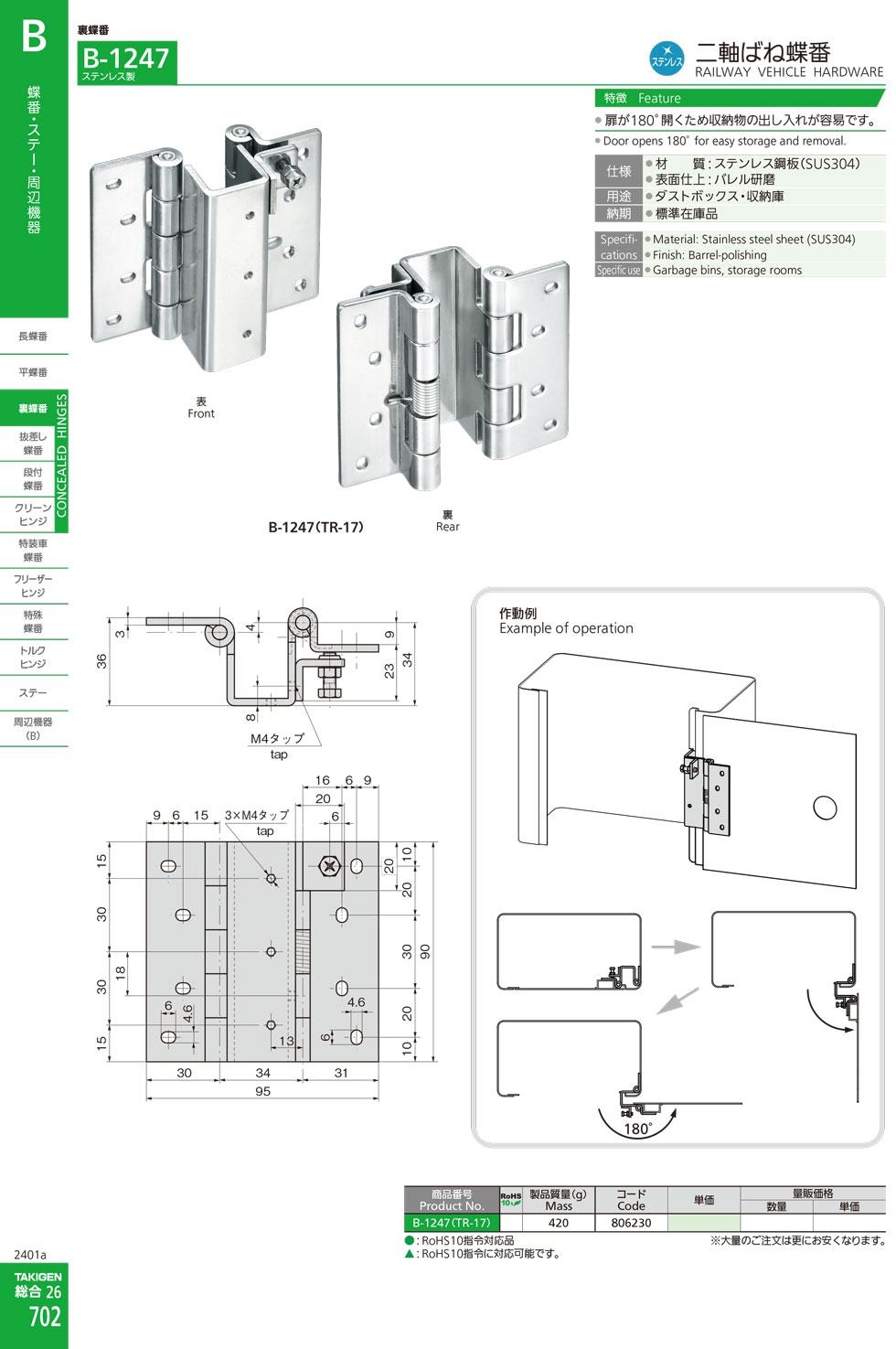 B-1247 RAILWAY VEHICLE HARDWARE catalogue manual