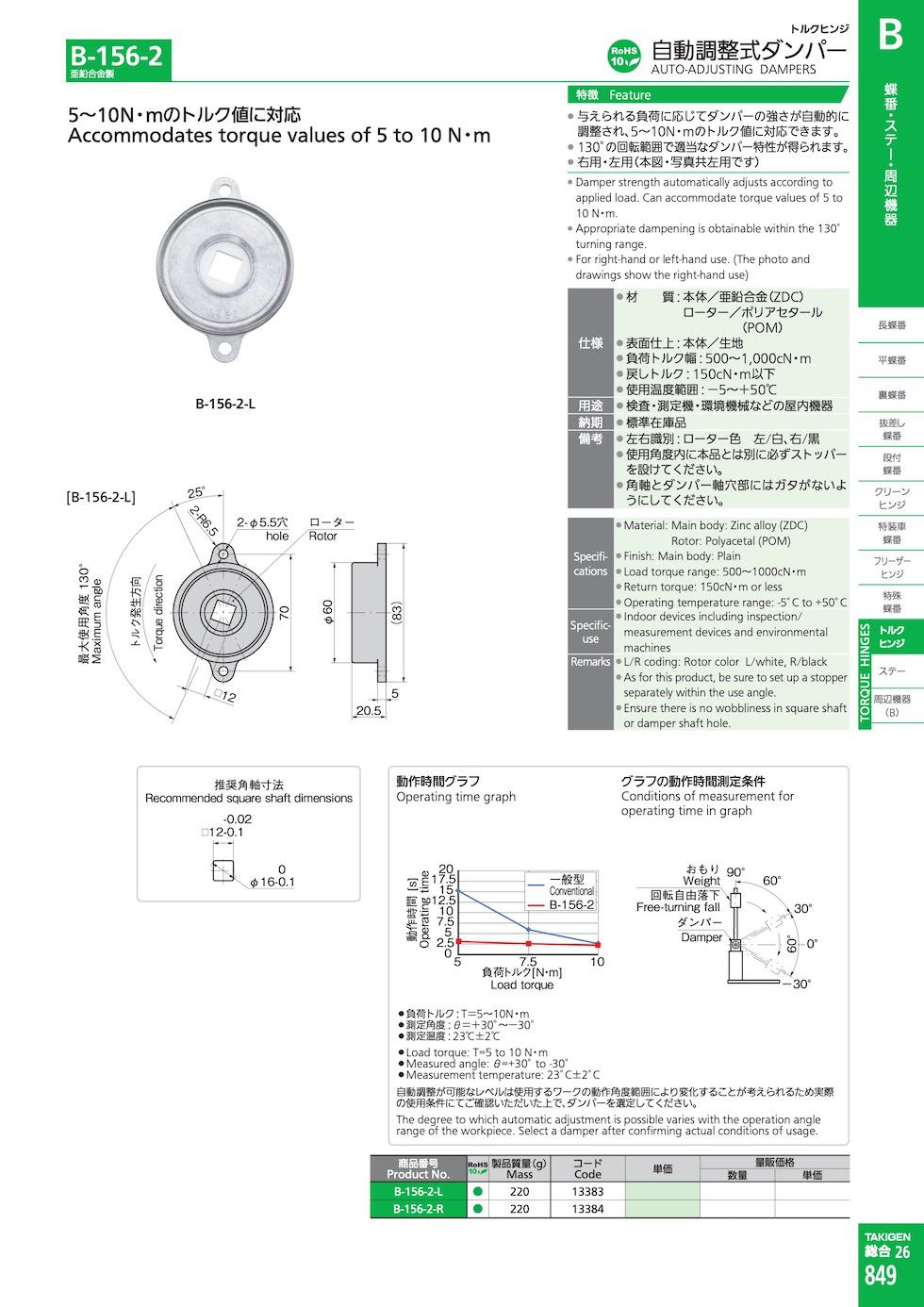 B-156-2 AUTO-ADJUSTING DAMPERS catalogue manual