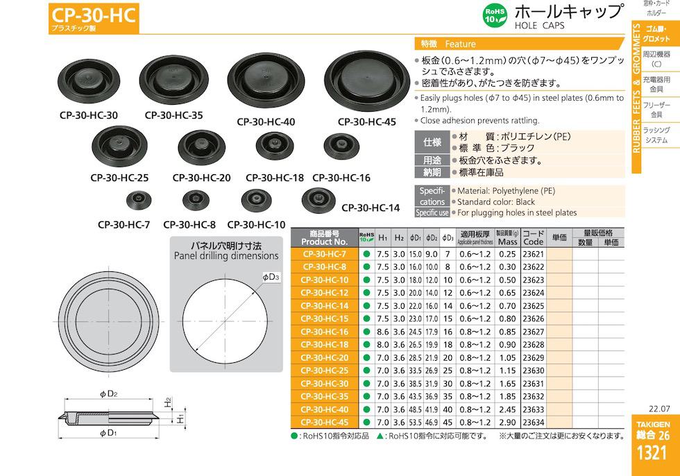 CP-30-HC HOLE CAPS catalogue manual