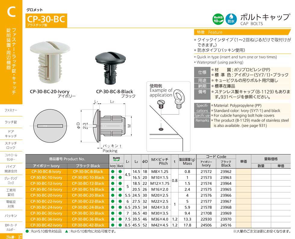 CP-30-BC CAP BOLTS catalogue manual