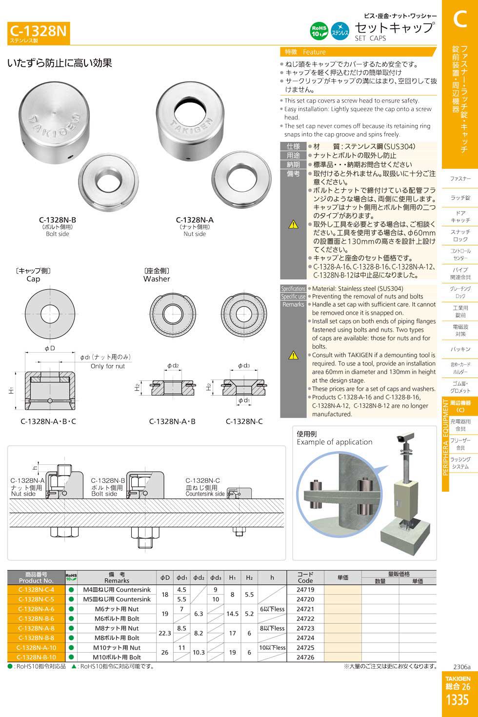 C-1328N SET CAPS catalogue manual