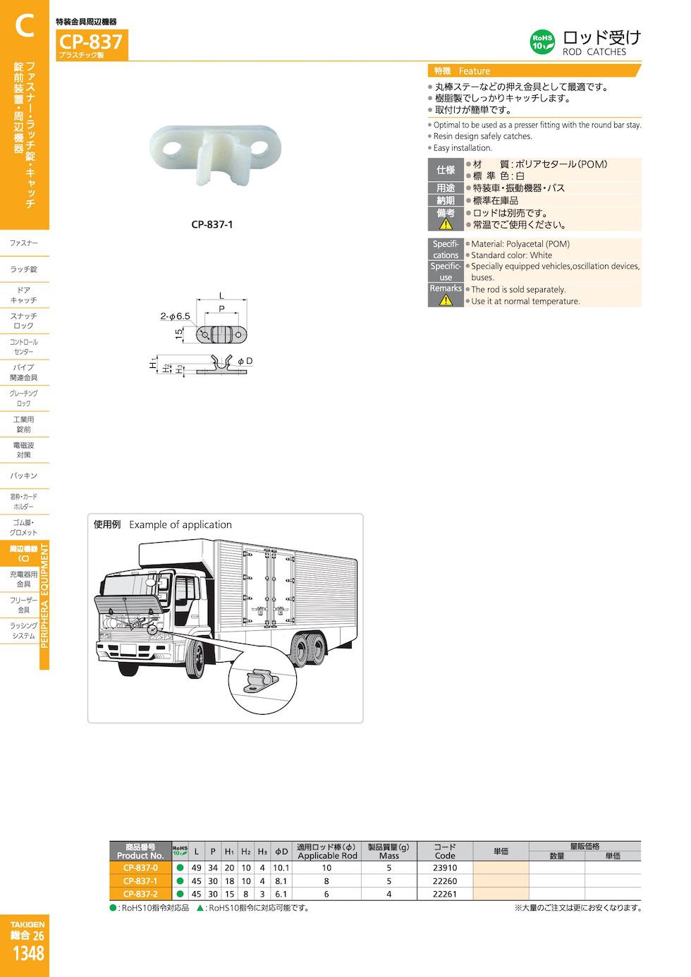 CP-837 ROD CATCHES catalogue manual