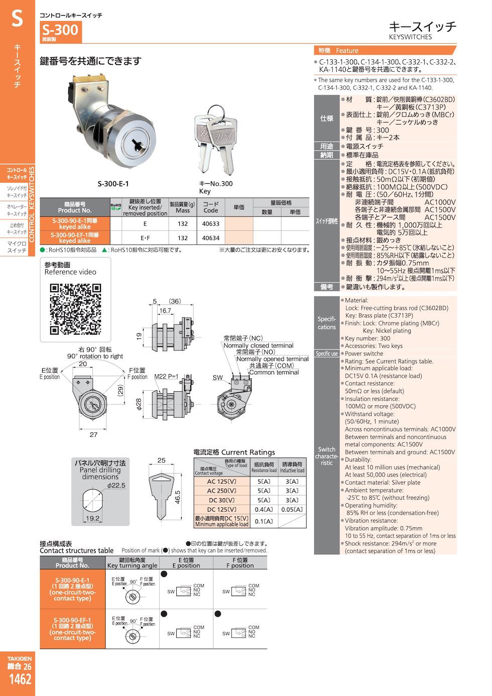 S-300 KEYSWITCHES catalogue manual